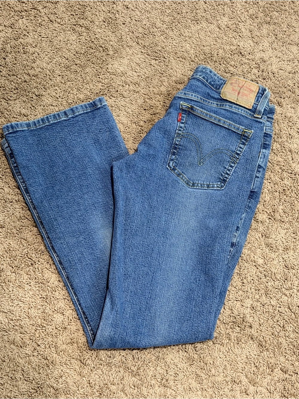Vintage Levis 518 Superlow Bootcut Jeans Size 5 JR Blue Denim